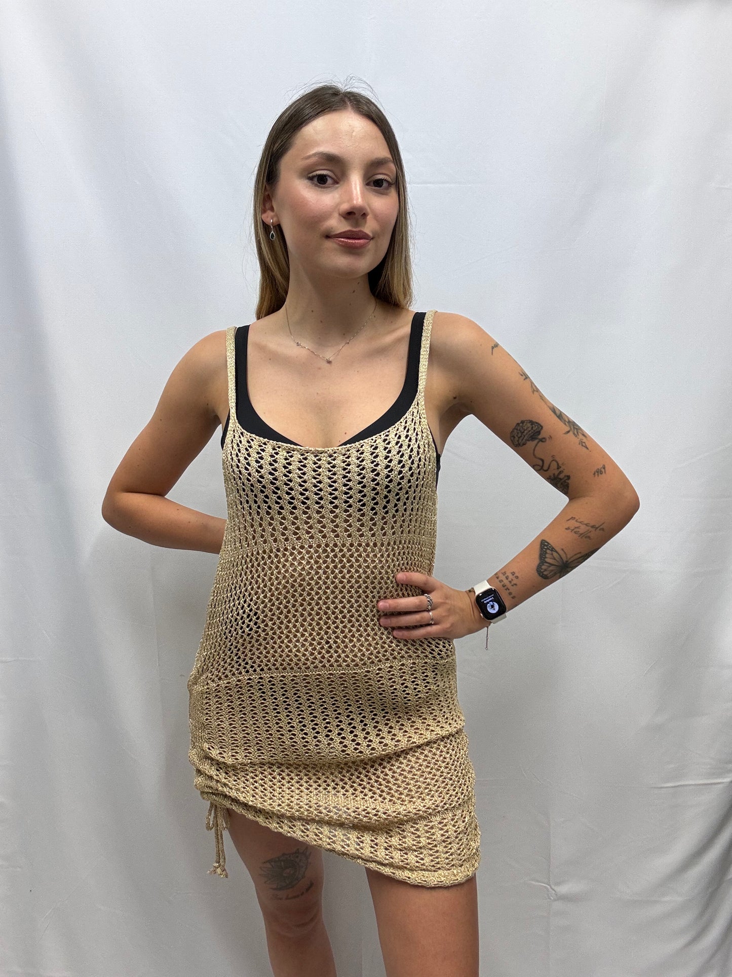 Copricostume Vanessa lurex corto