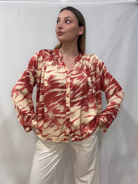 Camicia Amelia Misto Seta Fantasia