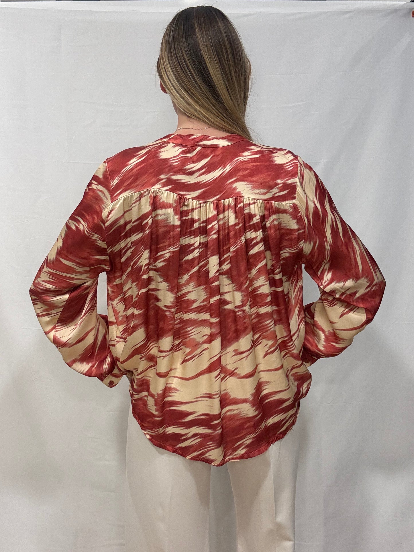 Camicia Amelia Misto Seta Fantasia