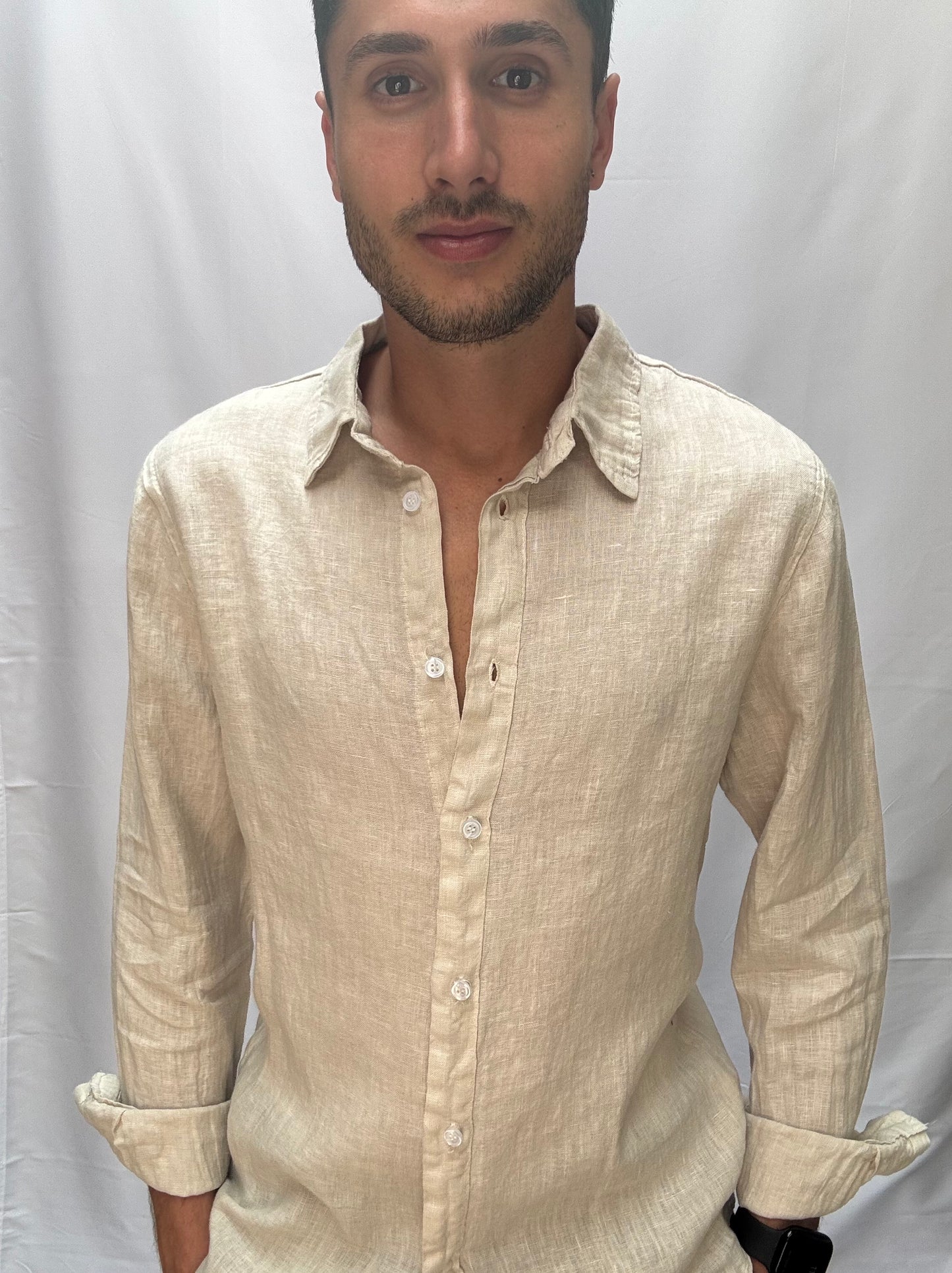 Camicia Giacomo 100% lino manica lunga