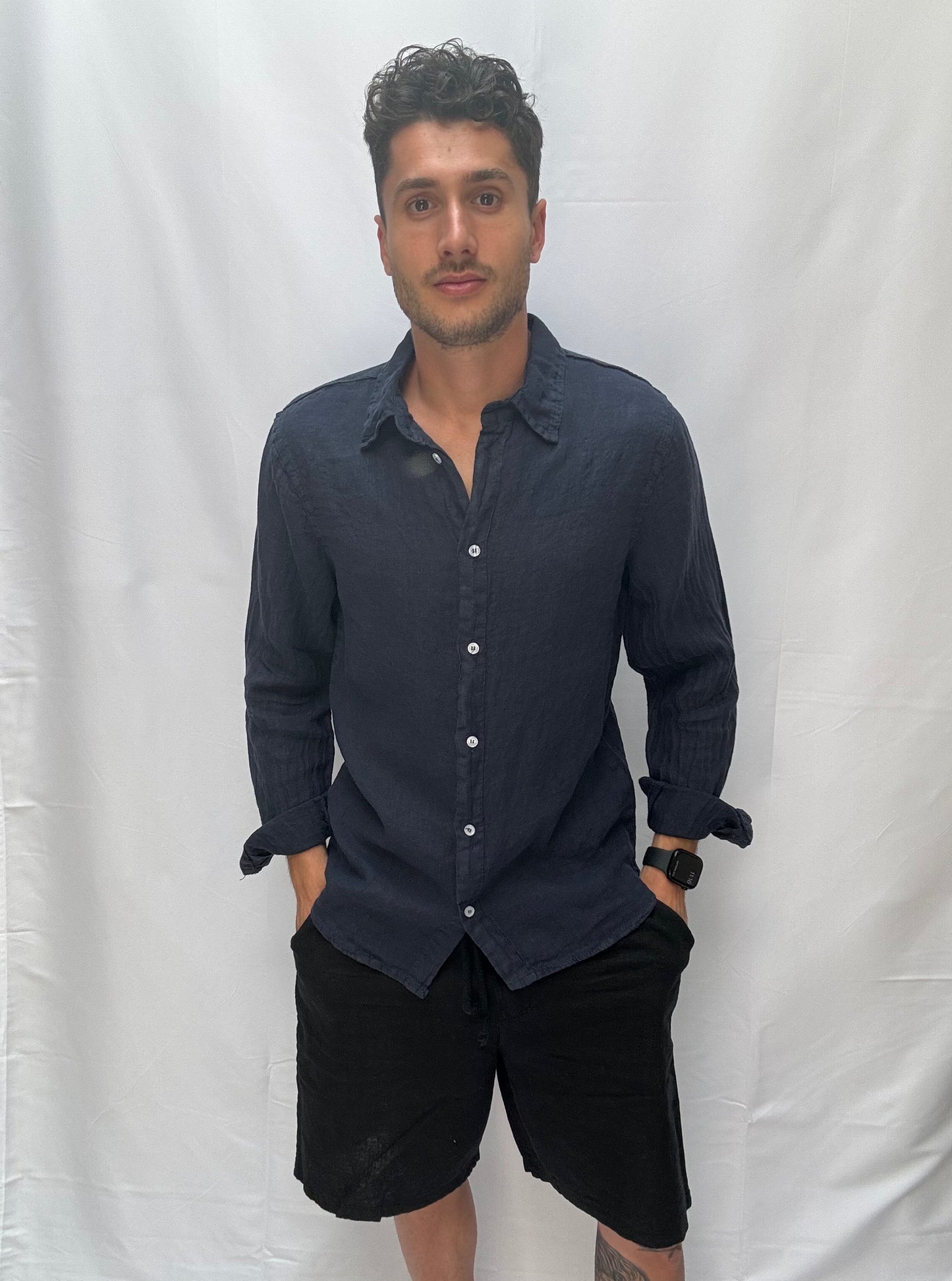 Camicia Giacomo 100% lino manica lunga