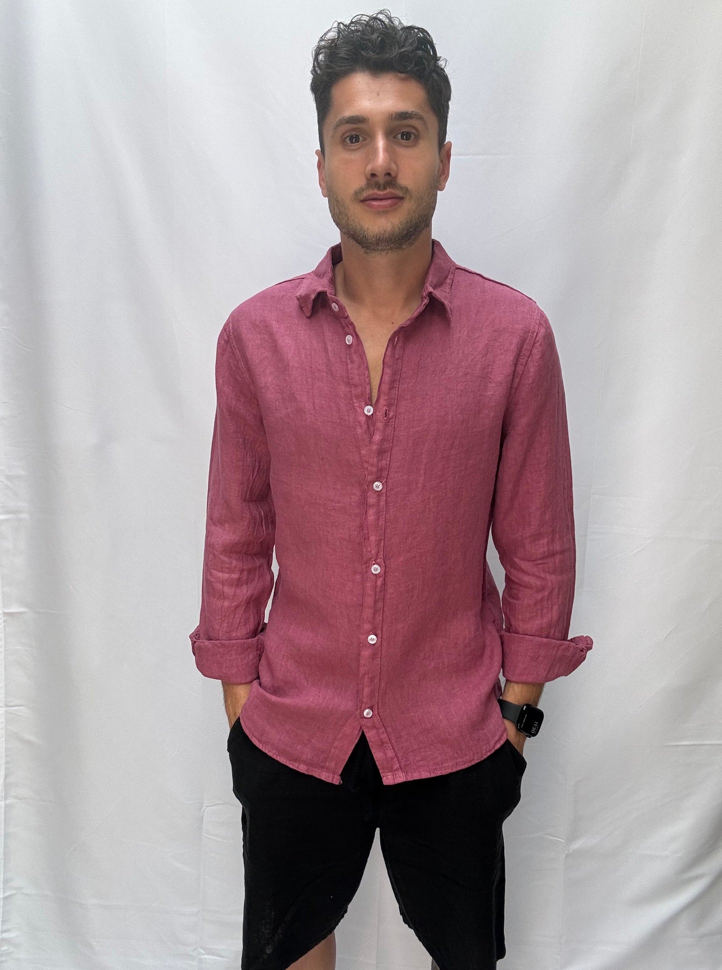 Camicia Giacomo 100% lino manica lunga