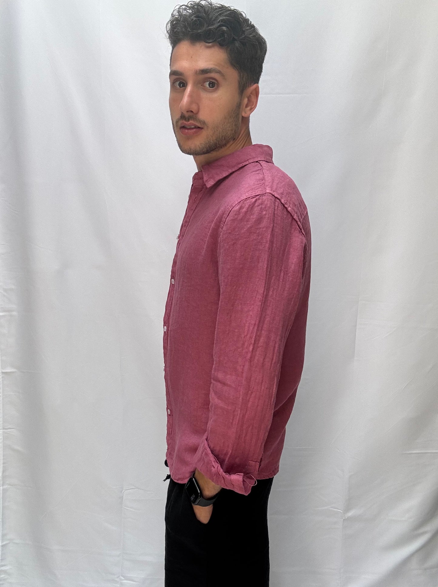 Camicia Giacomo 100% lino manica lunga