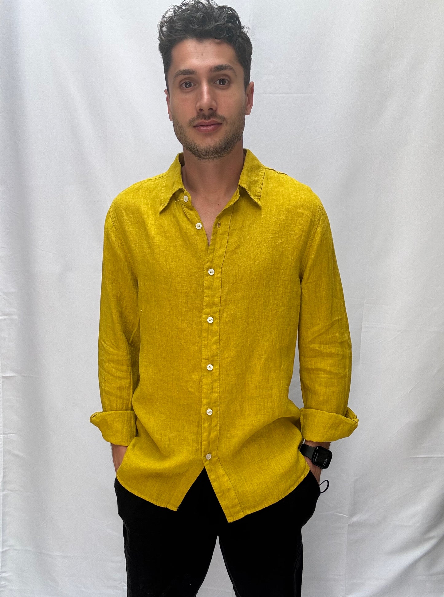 Camicia Giacomo 100% lino manica lunga