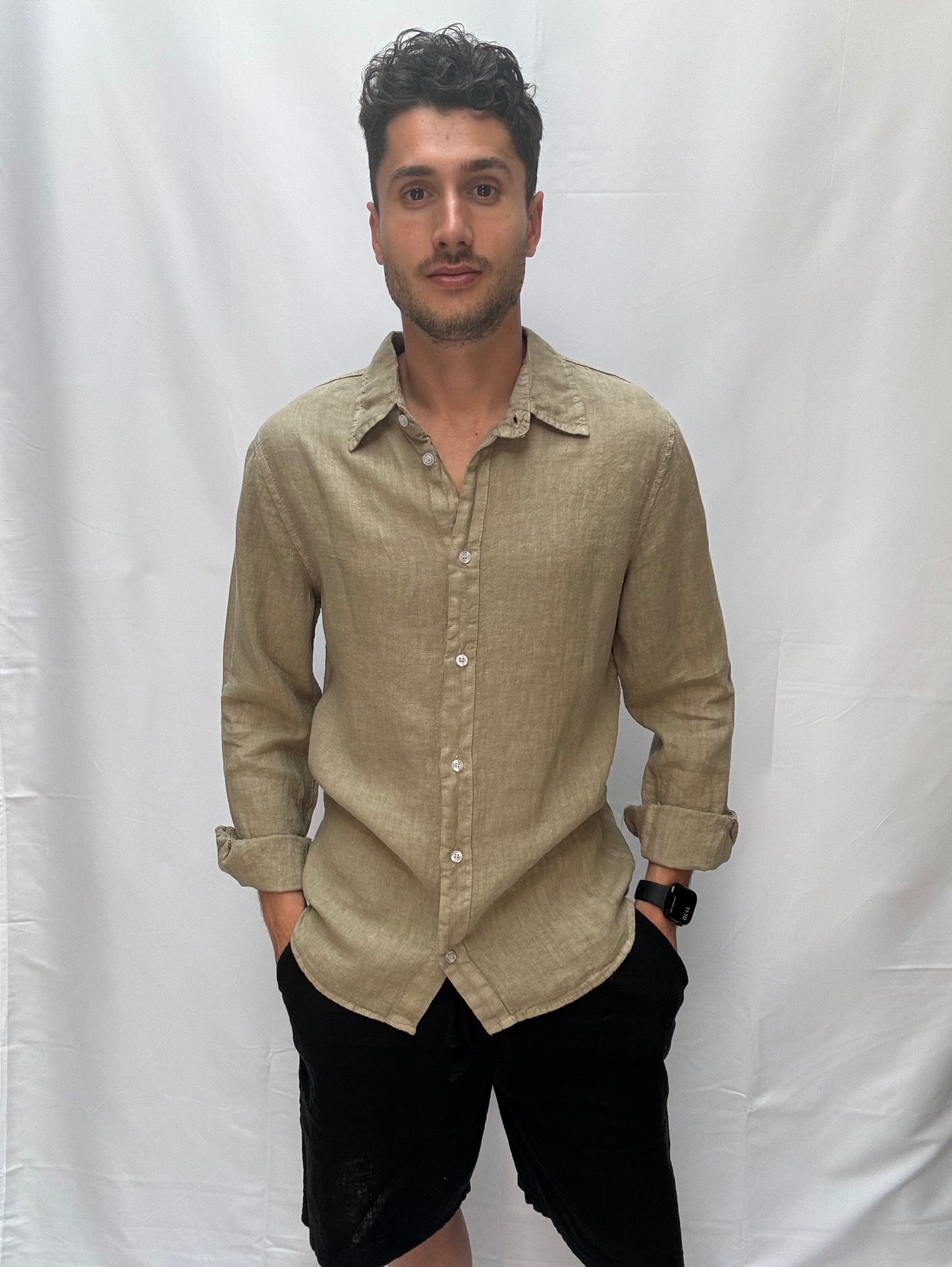 Camicia Giacomo 100% lino manica lunga