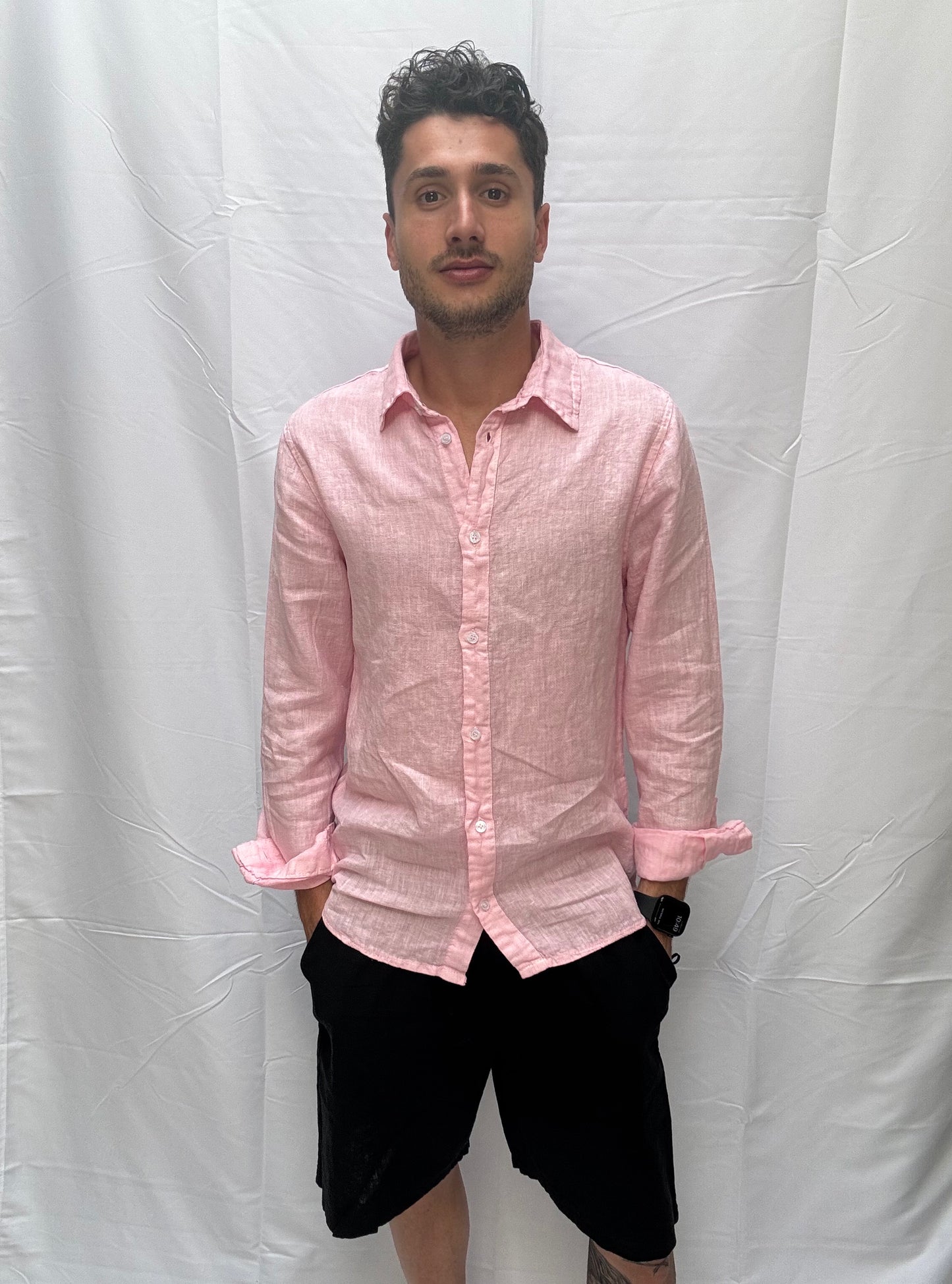 Camicia Giacomo 100% lino manica lunga
