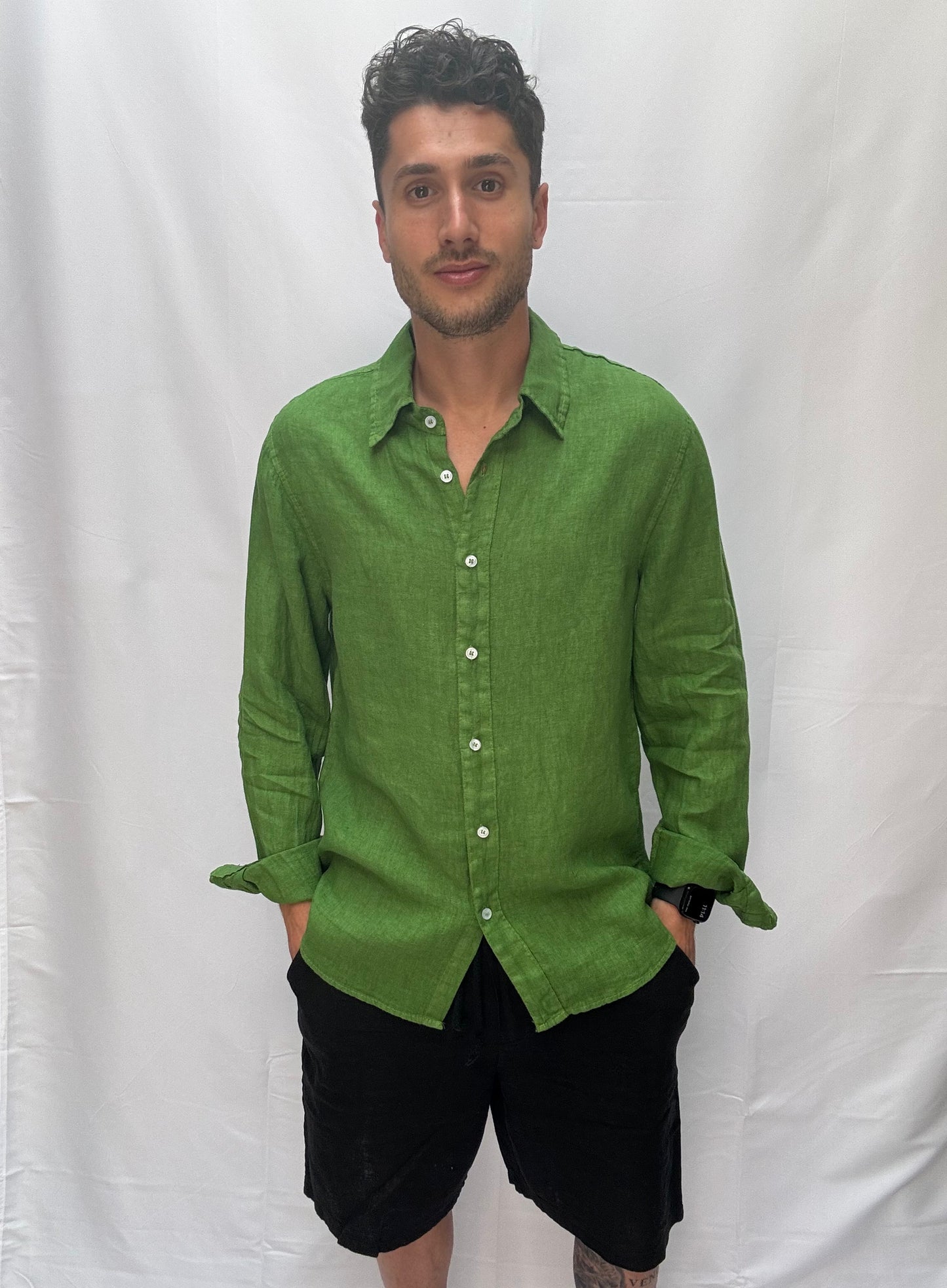 Camicia Giacomo 100% lino manica lunga