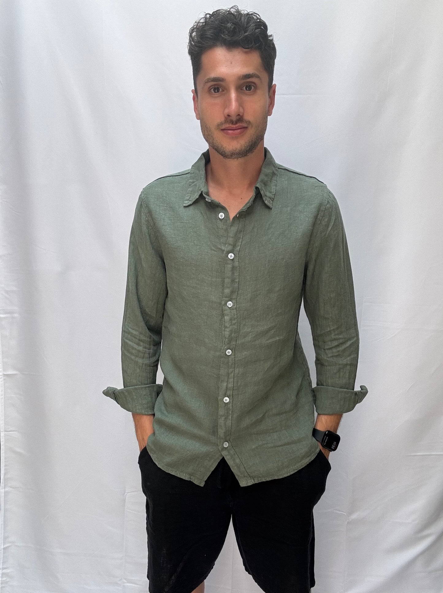 Camicia Giacomo 100% lino manica lunga