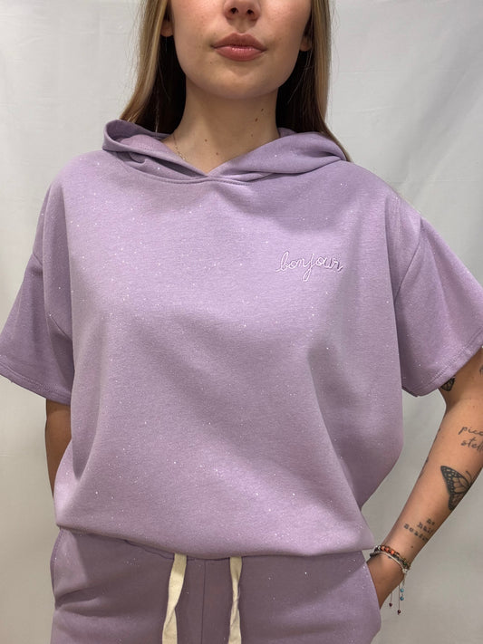 Felpa Ariel Bonjour Lilla Lurex