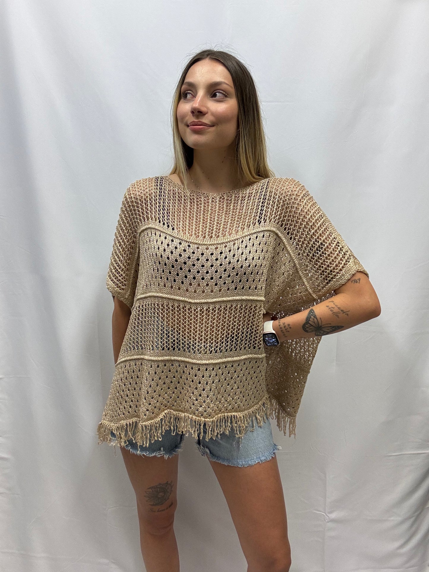 Maglia Dora traforata Lurex