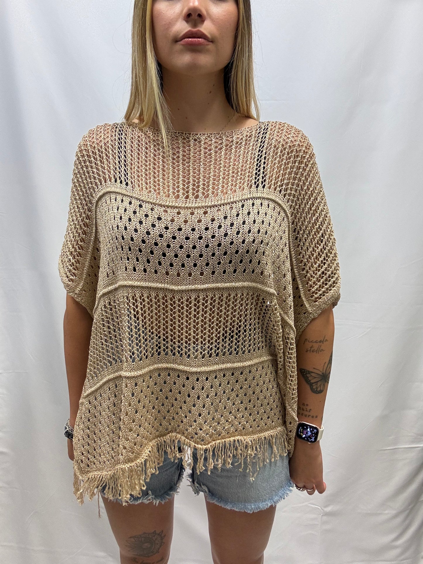 Maglia Dora traforata Lurex