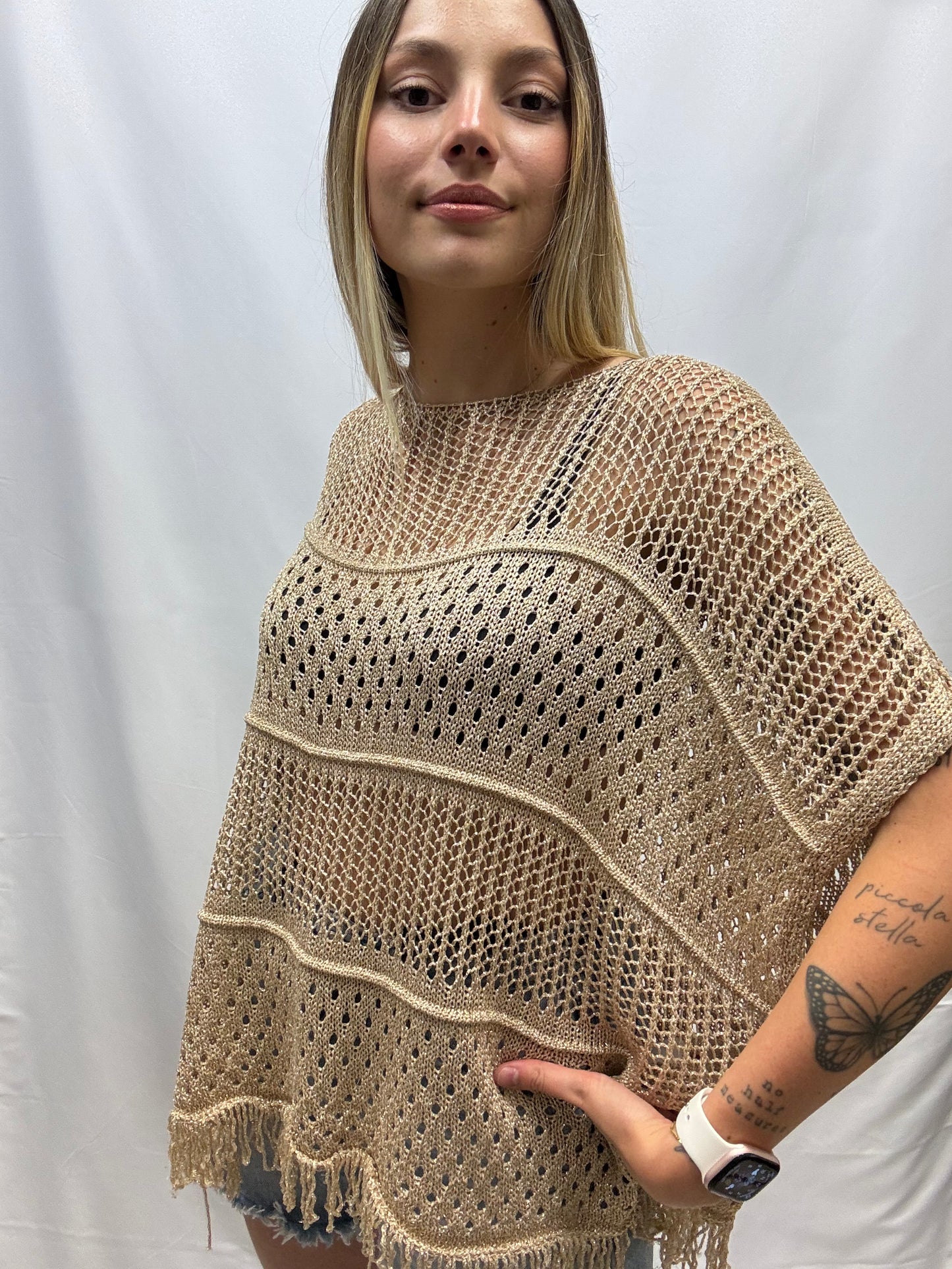 Maglia Dora traforata Lurex