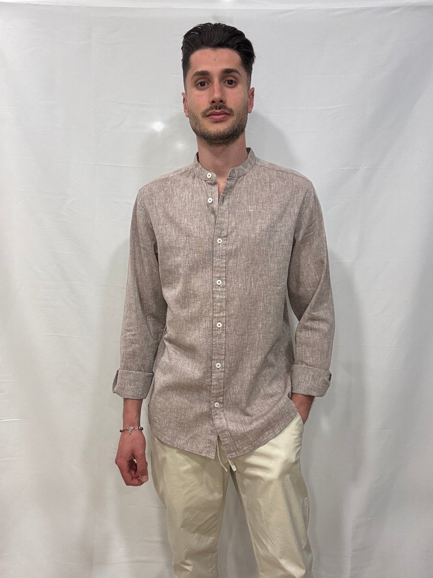 Camicia Vittorio Coreana Manica Lunga