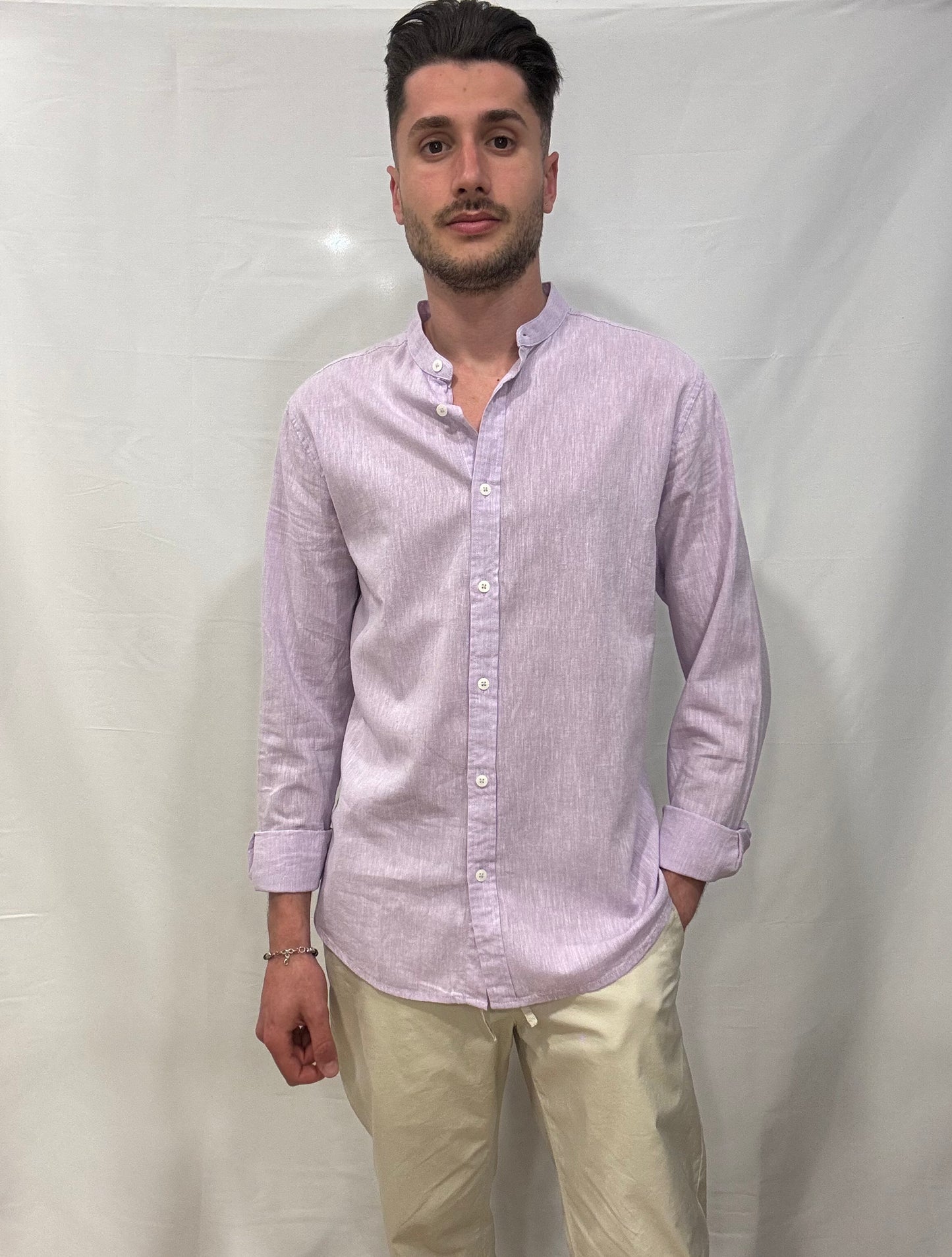 Camicia Vittorio Coreana Manica Lunga