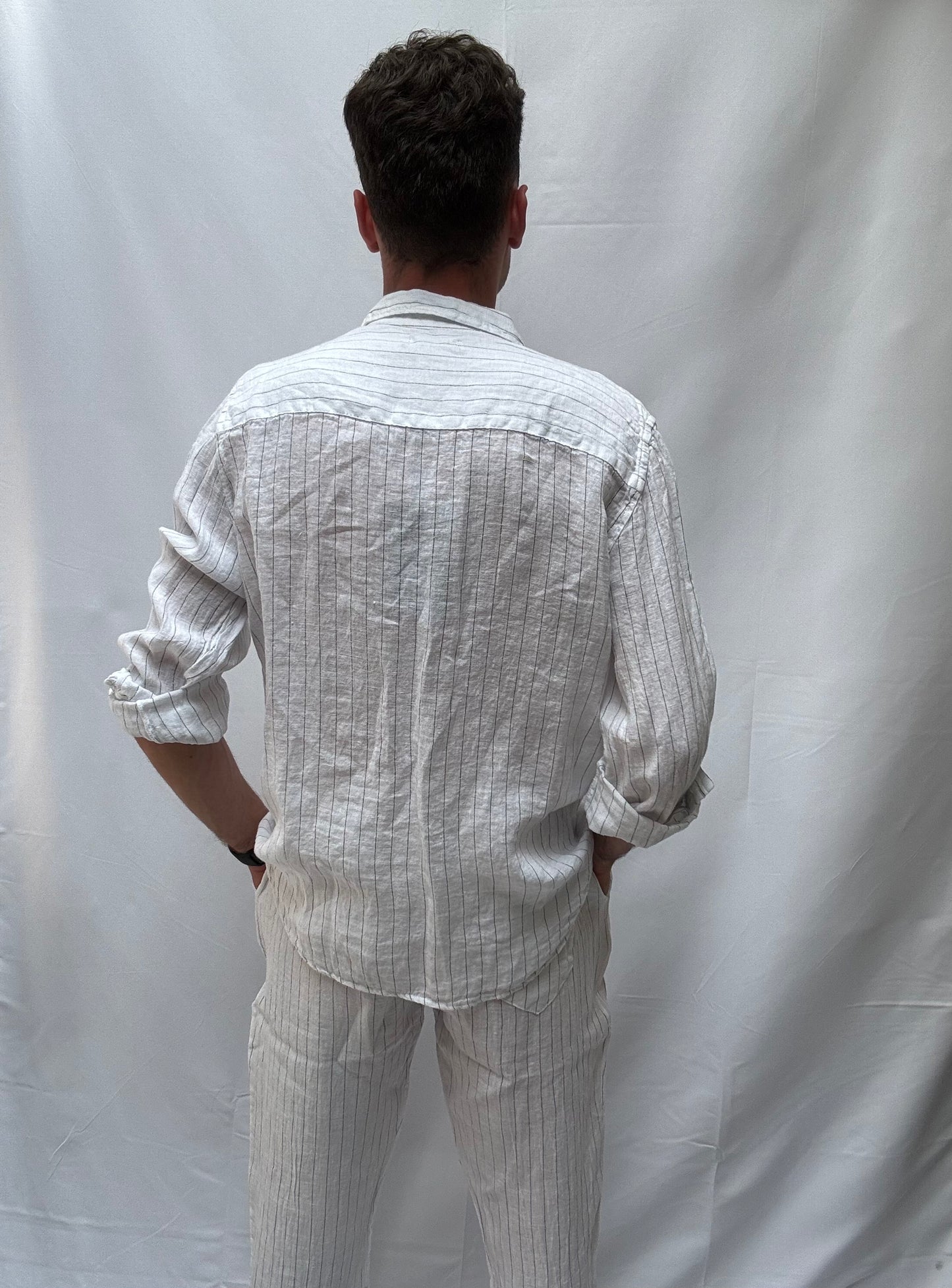 Camicia Martino 100% lino righe