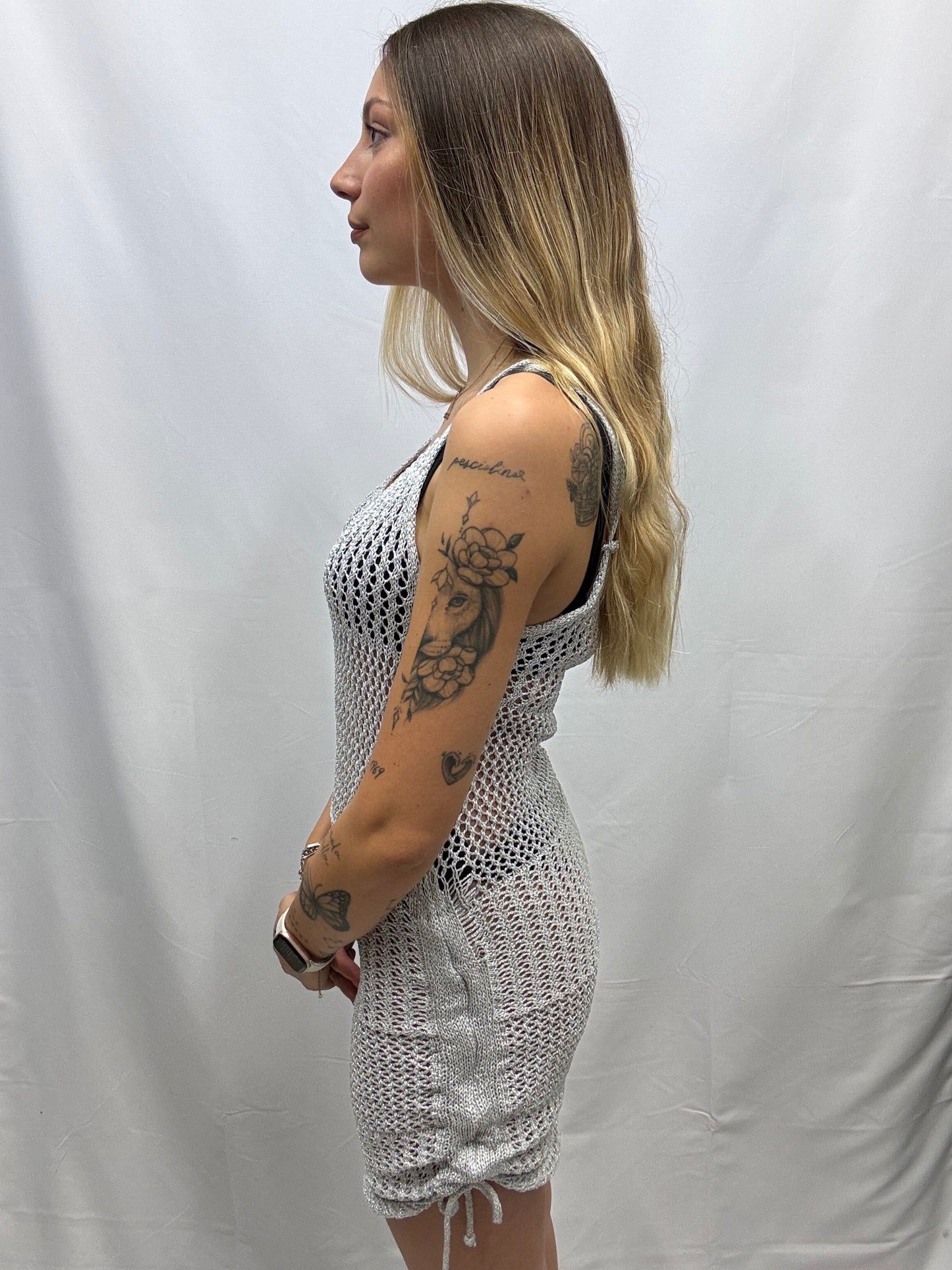 Copricostume Vanessa lurex corto