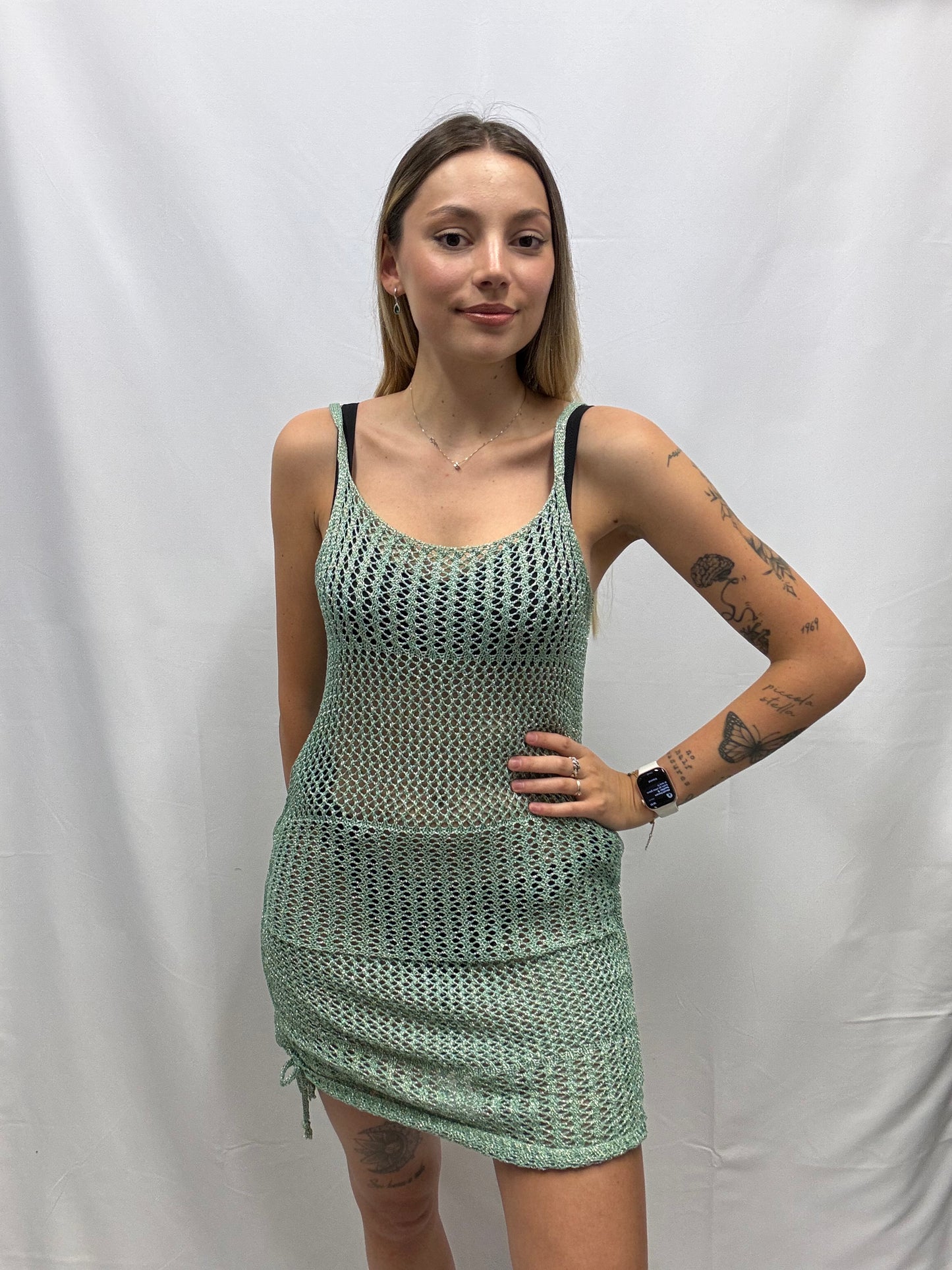 Copricostume Vanessa lurex corto