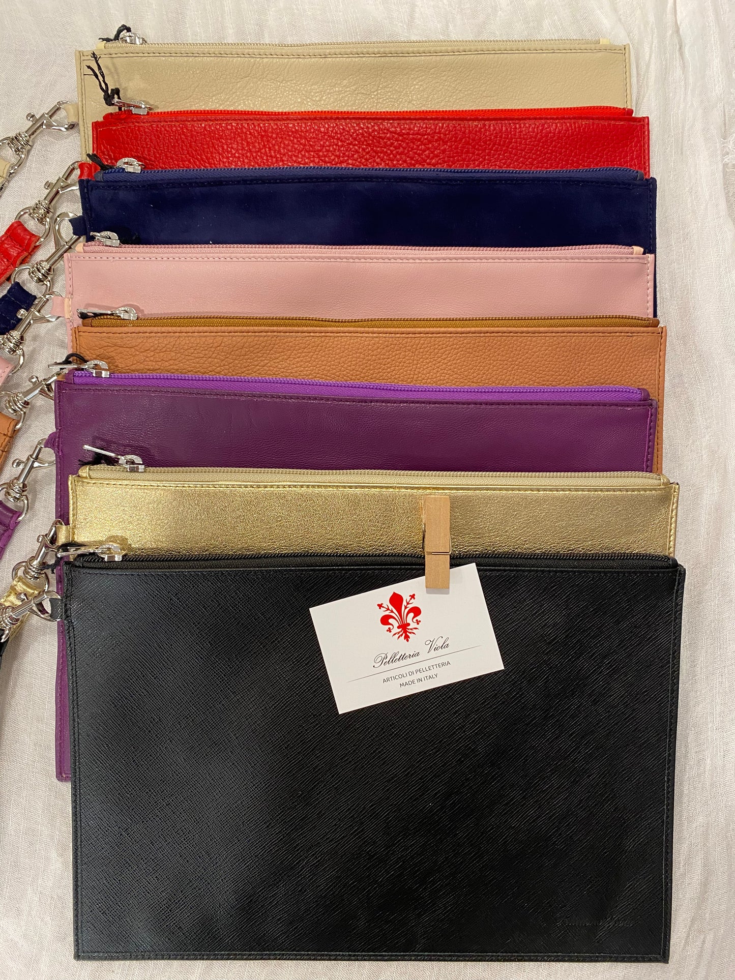 Pochette Clarissa in vera pelle