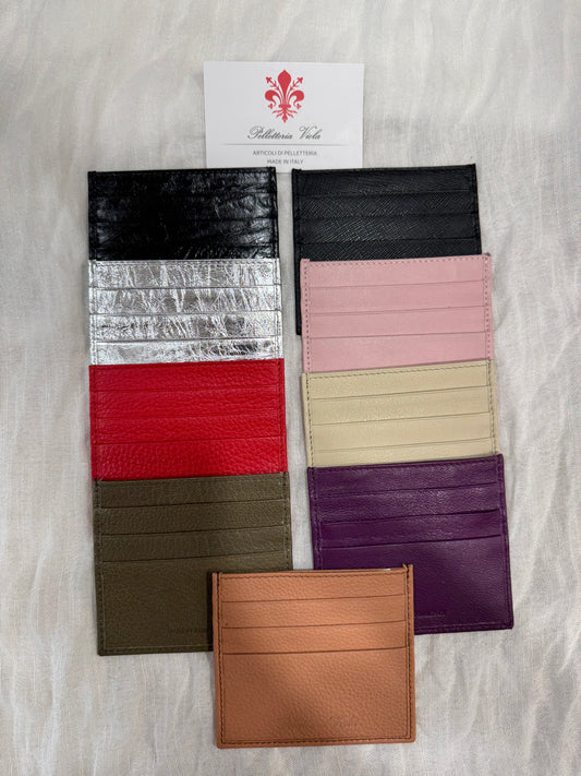 Portacarte in vera pelle
